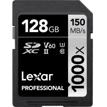 Lexar LSD128CRBEU1000 PROFESSIONAL SD (1000X) 128GB SD CARD