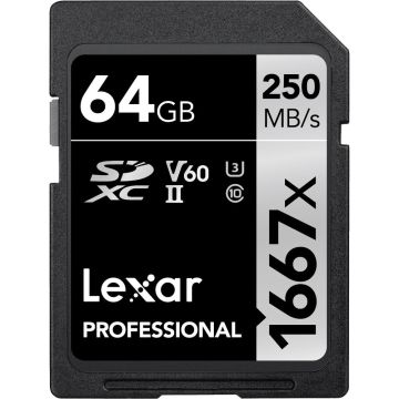Lexar Professional 64GB 1667x SD Card