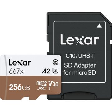Lexar Professioal Micro SD 256GB 667x Card