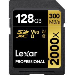 Lexar Professional SD (2000X) 128GB SD Card (LSD128CRBEU2000R)