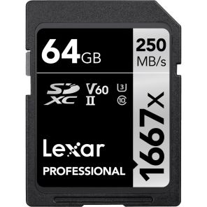 Lexar Professional 64GB 1667x SD Card